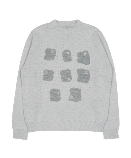 TCM Typing Logo Knit (серый) — вязаная кофта с логотипом