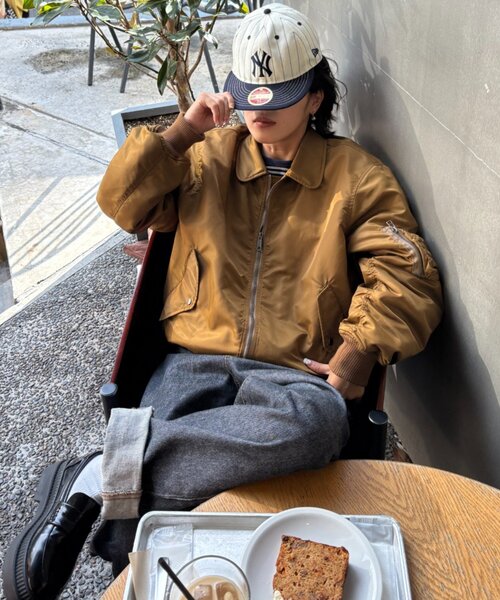 CIAOPANIC TYPY（チャオパニックティピー）の「【UNISEX】CWU-45Pフライトジャケット/MA-1（MA-1・レディース・ブラック/カーキ/キャメル・MEDIUM/LARGE）」の16枚目の写真