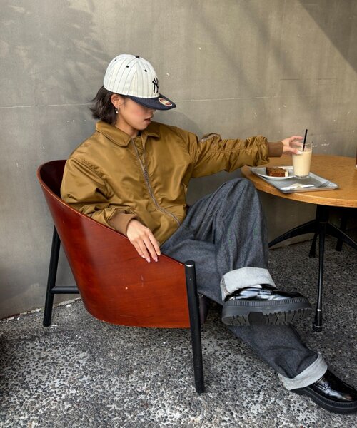 CIAOPANIC TYPY（チャオパニックティピー）の「【UNISEX】CWU-45Pフライトジャケット/MA-1（MA-1・レディース・ブラック/カーキ/キャメル・MEDIUM/LARGE）」の17枚目の写真