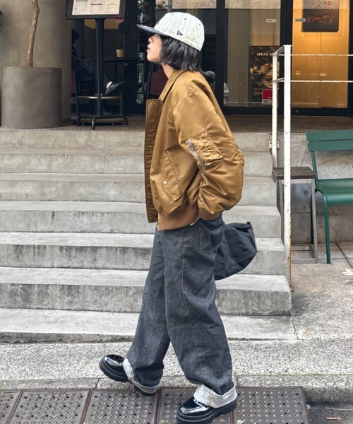 CIAOPANIC TYPY（チャオパニックティピー）の「【UNISEX】CWU-45Pフライトジャケット/MA-1（MA-1・レディース・ブラック/カーキ/キャメル・MEDIUM/LARGE）」の18枚目の写真