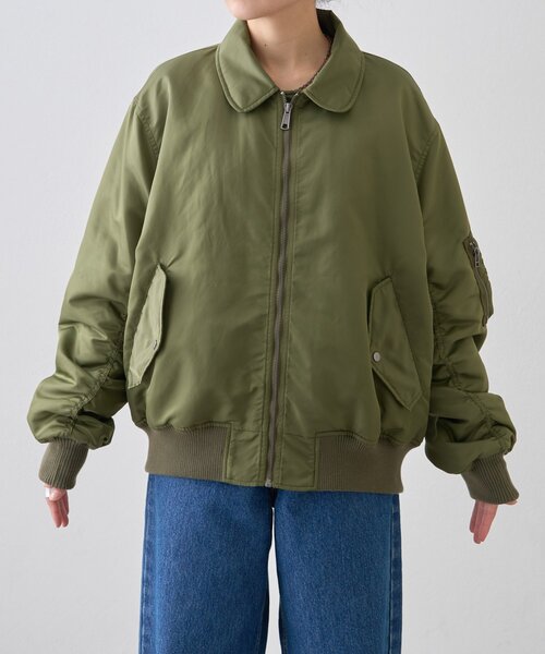 CIAOPANIC TYPY（チャオパニックティピー）の「【UNISEX】CWU-45Pフライトジャケット/MA-1（MA-1・レディース・ブラック/カーキ/キャメル・MEDIUM/LARGE）」の20枚目の写真