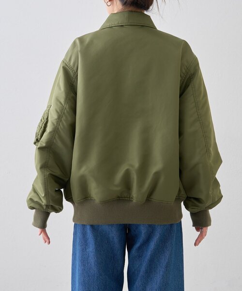 CIAOPANIC TYPY（チャオパニックティピー）の「【UNISEX】CWU-45Pフライトジャケット/MA-1（MA-1・レディース・ブラック/カーキ/キャメル・MEDIUM/LARGE）」の22枚目の写真