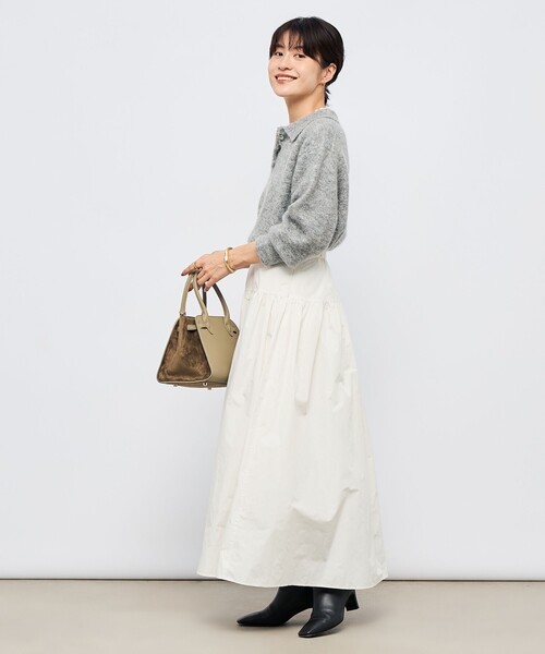 NOLLEY’S Sophi(ノーリーズソフィ)の「モヘヤポロ衿プルオーバー(ニット/セーター・レディース・ベビーピンク/ホワイト/グレー・38)」の17枚目の写真