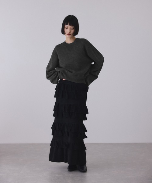 バイカラーリバーシブルニットプルオーバー（ニット/セーター）｜ADAM