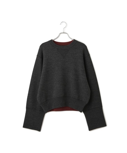 バイカラーリバーシブルニットプルオーバー（ニット/セーター）｜ADAM