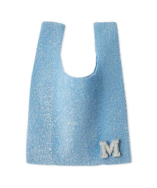 Mila Owen（ミラオーウェン）の「ビーズバッチ付きラメニットトートバッグ（トートバッグ・レディース・イエロー/ブラウン/ライトブルー/ブラック・F）」の3枚目の写真