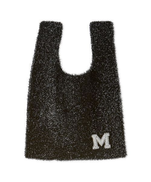 Mila Owen（ミラオーウェン）の「ビーズバッチ付きラメニットトートバッグ（トートバッグ・レディース・イエロー/ブラウン/ライトブルー/ブラック・F）」の2枚目の写真