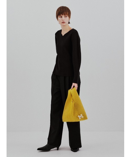 Mila Owen（ミラオーウェン）の「ビーズバッチ付きラメニットトートバッグ（トートバッグ・レディース・イエロー/ブラウン/ライトブルー/ブラック・F）」の15枚目の写真