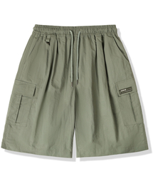 GUBIN（グビン）の「[シーズンオフ] パッチポイントナイロンカーゴハーフパンツ - カーキ（その他パンツ）」