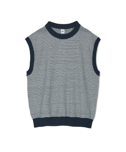 PARTIMENTO(パルティメント)の「ストライプニットベストネイビー(ベスト・レディース・その他・SMALL/MEDIUM/LARGE)」の1枚目の写真