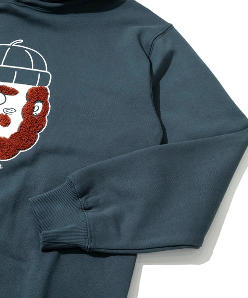 gym master（ジムマスター）の「gym master/ジムマスター　10.3oz open your heart スウェットプルパーカー（パーカー・メンズ・ブラック/ブルー系その他・X-LARGE/LARGE/MEDIUM）」の6枚目の写真