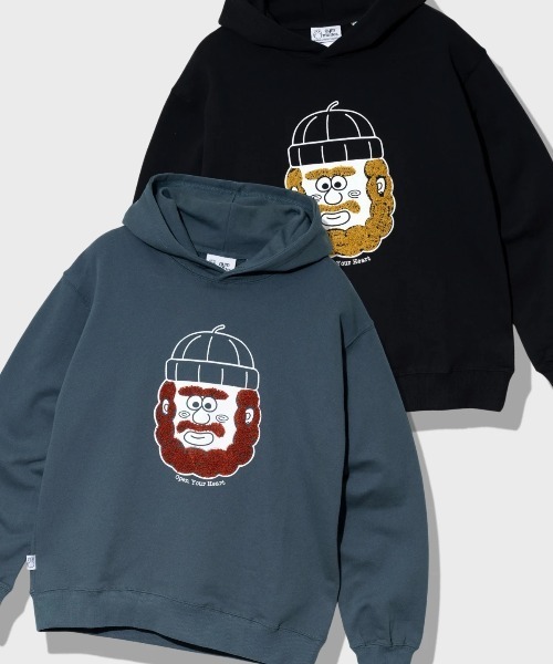 gym master（ジムマスター）の「gym master/ジムマスター　10.3oz open your heart スウェットプルパーカー（パーカー・メンズ・ブラック/ブルー系その他・X-LARGE/LARGE/MEDIUM）」の15枚目の写真