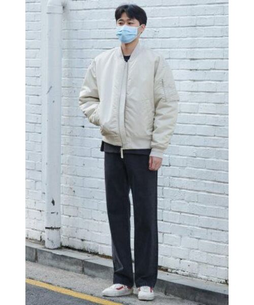 MUSINSA STANDARD（ムシンサスタンダード）の「特大MA-1ボンバージャケット【ダスティクリーム】（MA-1・メンズ・その他・X-LARGE）」の15枚目の写真
