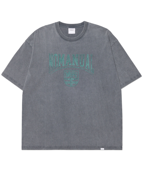 NOMANUAL(NOMANUAL)の「EMBLEM WASHED T-SHIRT - WASHED GRAY(Tシャツ/カットソー・レディース・その他・MEDIUM/LARGE/X-LARGE/SMALL)」の1枚目の写真