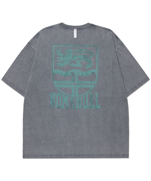 NOMANUAL(NOMANUAL)の「EMBLEM WASHED T-SHIRT - WASHED GRAY(Tシャツ/カットソー・レディース・その他・MEDIUM/LARGE/X-LARGE/SMALL)」の2枚目の写真