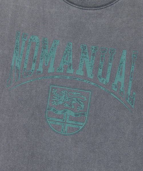 NOMANUAL(NOMANUAL)の「EMBLEM WASHED T-SHIRT - WASHED GRAY(Tシャツ/カットソー・レディース・その他・MEDIUM/LARGE/X-LARGE/SMALL)」の5枚目の写真