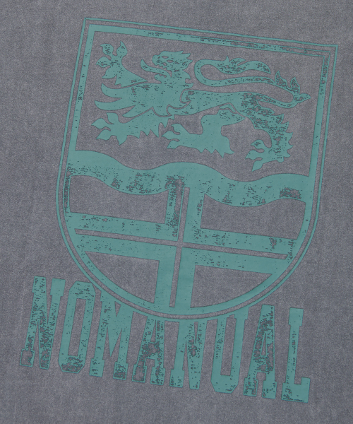NOMANUAL(NOMANUAL)の「EMBLEM WASHED T-SHIRT - WASHED GRAY(Tシャツ/カットソー・レディース・その他・MEDIUM/LARGE/X-LARGE/SMALL)」の6枚目の写真