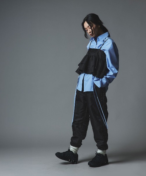 W:Huku(フーク)の「【W:Huku / ナイロンオックス】ペプラム ビスチェ / Nylon Oxford Peplum Bustier(キャミソール・レディース・ブラック/ライトベージュ/カーキ・FREE)」の7枚目の写真