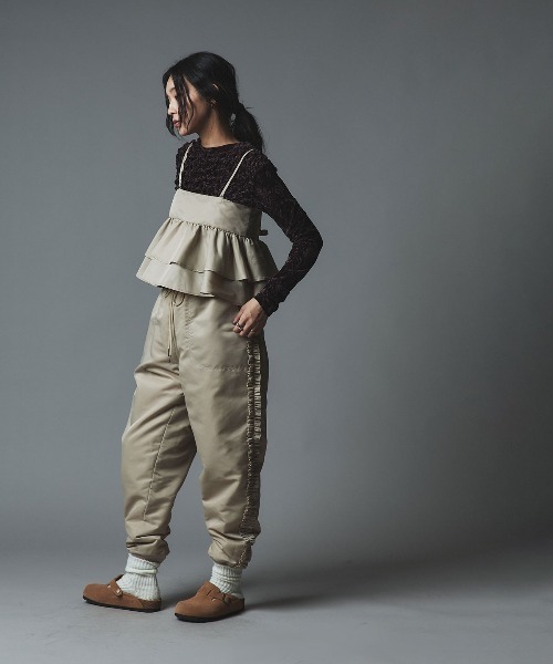 W:Huku(フーク)の「【W:Huku / ナイロンオックス】ペプラム ビスチェ / Nylon Oxford Peplum Bustier(キャミソール・レディース・ブラック/ライトベージュ/カーキ・FREE)」の20枚目の写真