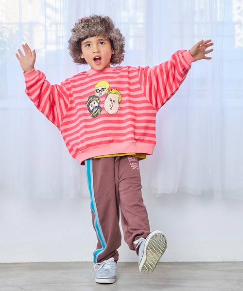 MARKEY'S（マーキーズ）の「ソウガラトレーナー（スウェット・キッズ・グリーン/ブラウン/グリーン系その他/ブラック系その他/オフホワイト/ブルー/ピンク系その他/ブラック・130/120/110/100/95/90/80/150/140）」の8枚目の写真