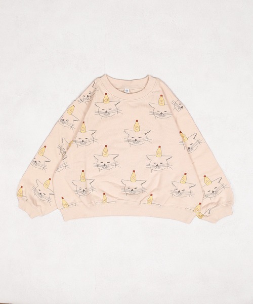 MARKEY'S（マーキーズ）の「ソウガラトレーナー（スウェット・キッズ・グリーン/ブラウン/グリーン系その他/ブラック系その他/オフホワイト/ブルー/ピンク系その他/ブラック・130/120/110/100/95/90/80/150/140）」の2枚目の写真