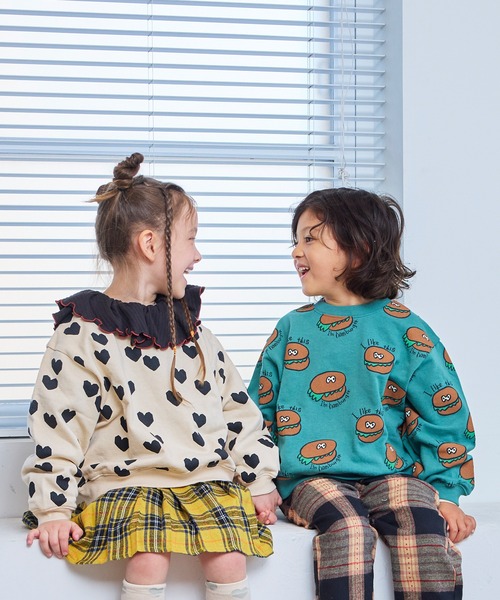 MARKEY'S（マーキーズ）の「ソウガラトレーナー（スウェット・キッズ・グリーン/ブラウン/グリーン系その他/ブラック系その他/オフホワイト/ブルー/ピンク系その他/ブラック・130/120/110/100/95/90/80/150/140）」の11枚目の写真