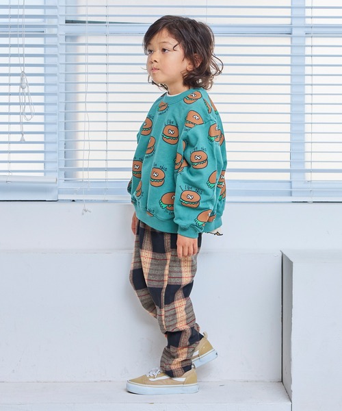 MARKEY'S（マーキーズ）の「ソウガラトレーナー（スウェット・キッズ・グリーン/ブラウン/グリーン系その他/ブラック系その他/オフホワイト/ブルー/ピンク系その他/ブラック・130/120/110/100/95/90/80/150/140）」の20枚目の写真