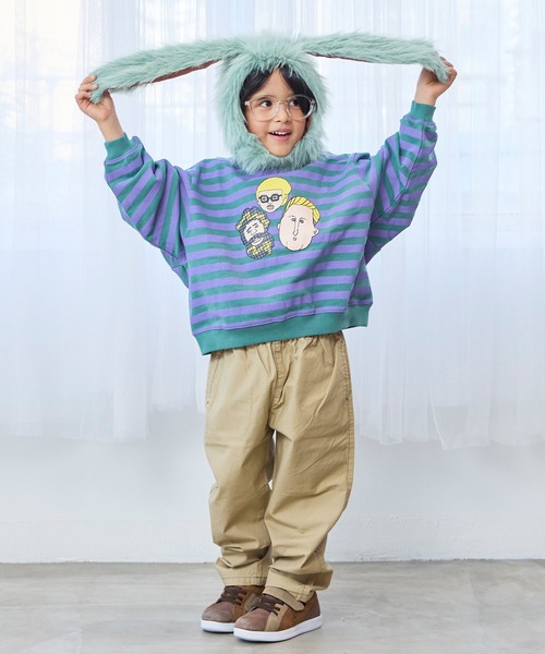 MARKEY'S（マーキーズ）の「ソウガラトレーナー（スウェット・キッズ・グリーン/ブラウン/グリーン系その他/ブラック系その他/オフホワイト/ブルー/ピンク系その他/ブラック・130/120/110/100/95/90/80/150/140）」の22枚目の写真