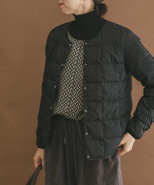 ITEMS URBANRESEARCH(アイテムズ アーバンリサーチ)の「TAION CREW NECK BUTTON DOWN JACKET(ダウンジャケット/コート・レディース・ブラック/グレー/グレー系その他・MEDIUM/LARGE/X-LARGE)」の1枚目の写真