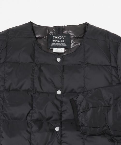 セール】TAION CREW NECK BUTTON DOWN JACKET（ダウンジャケット