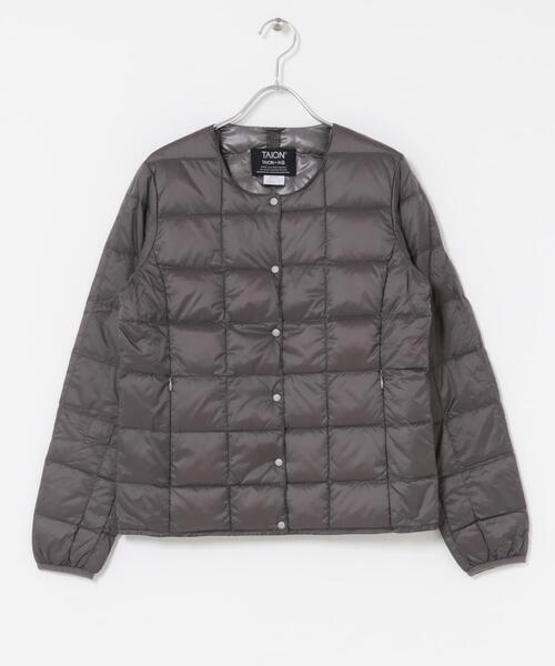 セール】TAION CREW NECK BUTTON DOWN JACKET（ダウンジャケット