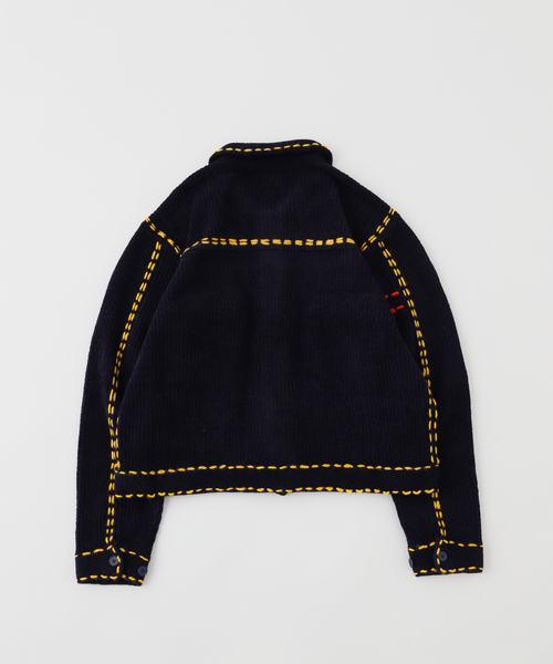 PHINGERIN(フィンガリン)の「PHINGERIN / フィンガリン PG1 KNIT(ブルゾン・メンズ・ネイビー/ベージュ/ピンク・SMALL/MEDIUM)」の4枚目の写真