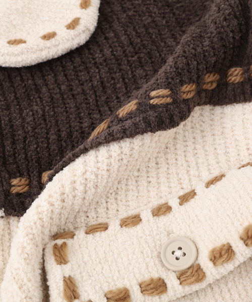 PHINGERIN(フィンガリン)の「PHINGERIN / フィンガリン PG1 KNIT(ブルゾン・メンズ・ネイビー/ベージュ/ピンク・SMALL/MEDIUM)」の8枚目の写真
