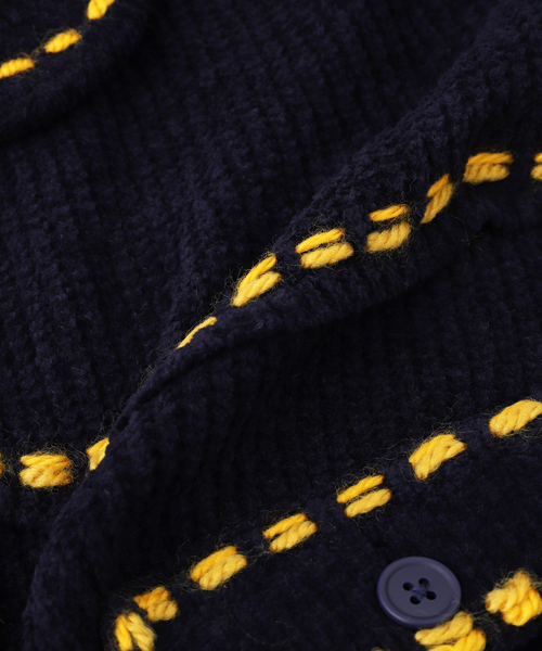 PHINGERIN(フィンガリン)の「PHINGERIN / フィンガリン PG1 KNIT(ブルゾン・メンズ・ネイビー/ベージュ/ピンク・SMALL/MEDIUM)」の9枚目の写真
