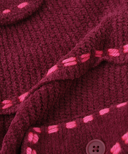 PHINGERIN(フィンガリン)の「PHINGERIN / フィンガリン PG1 KNIT(ブルゾン・メンズ・ネイビー/ベージュ/ピンク・SMALL/MEDIUM)」の10枚目の写真