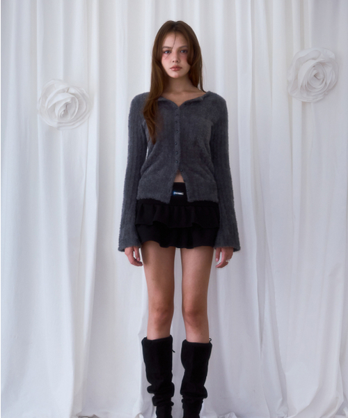 ROSEFRANTZ（ロゼフランツ）の「Hairy Slim Fur Cardigan [Charcoal]（カーディガン/ボレロ・レディース・ダークグレー・OS）」の13枚目の写真