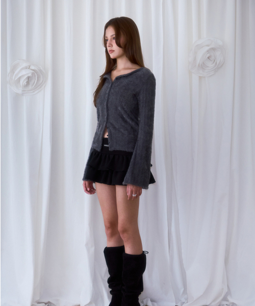 ROSEFRANTZ（ロゼフランツ）の「Hairy Slim Fur Cardigan [Charcoal]（カーディガン/ボレロ・レディース・ダークグレー・OS）」の14枚目の写真