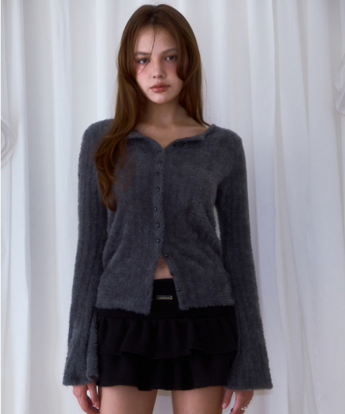 ROSEFRANTZ（ロゼフランツ）の「Hairy Slim Fur Cardigan [Charcoal]（カーディガン/ボレロ・レディース・ダークグレー・OS）」の10枚目の写真