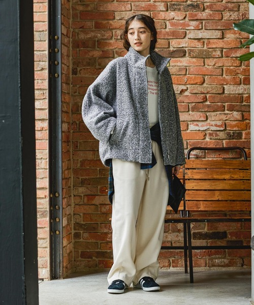 GEORGE'S（ジョージズ）の「カーリーボアブルゾン（ブルゾン・レディース・ブラック/グレー・SMALL/MEDIUM）」の13枚目の写真