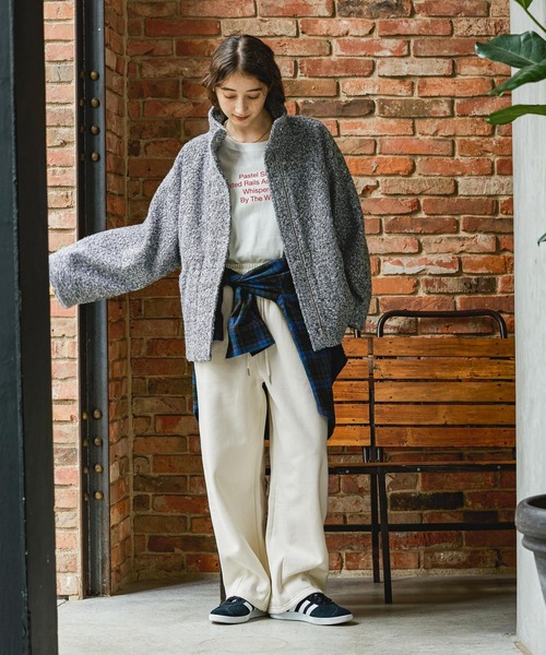 GEORGE'S（ジョージズ）の「カーリーボアブルゾン（ブルゾン・レディース・ブラック/グレー・SMALL/MEDIUM）」の14枚目の写真