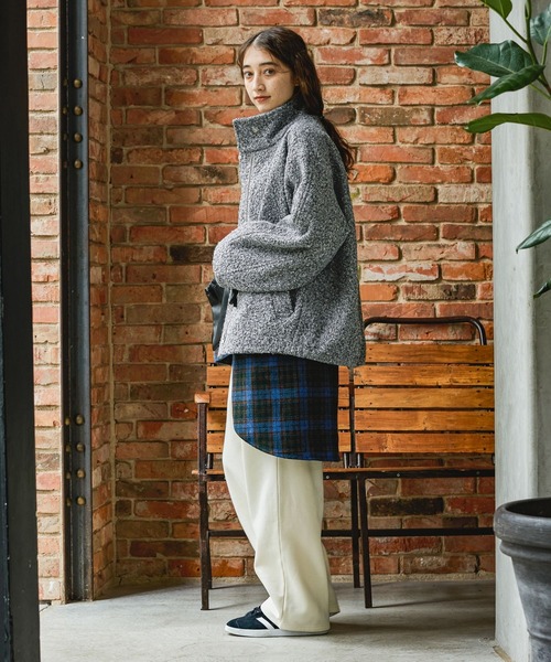 GEORGE'S（ジョージズ）の「カーリーボアブルゾン（ブルゾン・レディース・ブラック/グレー・SMALL/MEDIUM）」の16枚目の写真