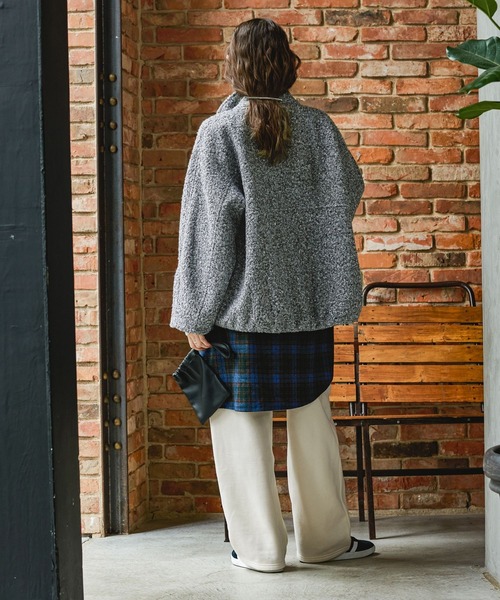 GEORGE'S（ジョージズ）の「カーリーボアブルゾン（ブルゾン・レディース・ブラック/グレー・SMALL/MEDIUM）」の17枚目の写真