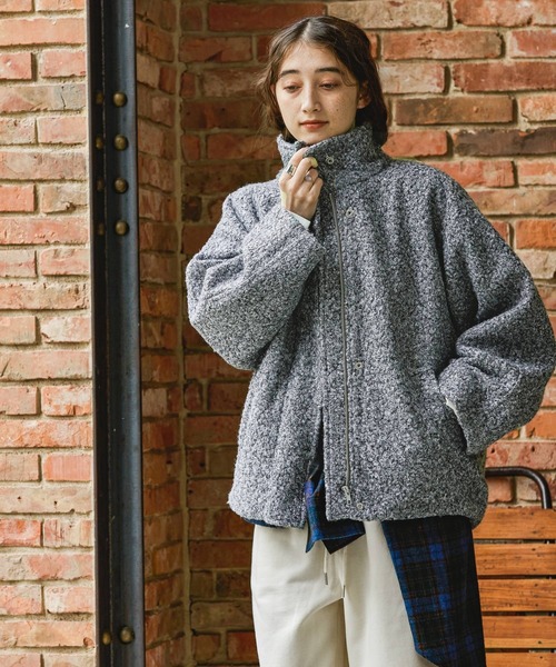 GEORGE'S（ジョージズ）の「カーリーボアブルゾン（ブルゾン・レディース・ブラック/グレー・SMALL/MEDIUM）」の19枚目の写真