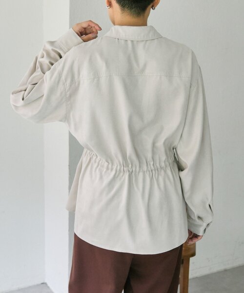 ear PAPILLONNER（イアパピヨネ）の「スエードドロストチュニック【SUM1 STYLE】（シャツ/ブラウス・レディース・ブラック/ホワイト系その他・FREE）」の7枚目の写真