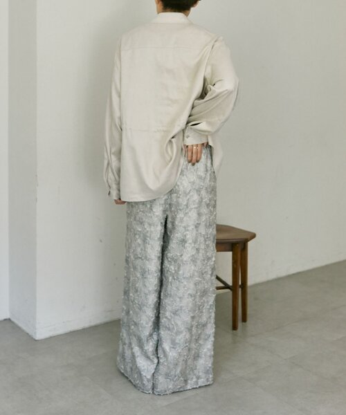 ear PAPILLONNER（イアパピヨネ）の「スエードドロストチュニック【SUM1 STYLE】（シャツ/ブラウス・レディース・ブラック/ホワイト系その他・FREE）」の12枚目の写真