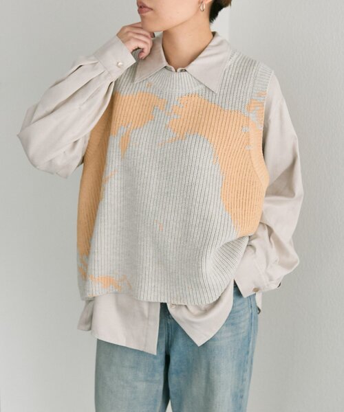 ear PAPILLONNER（イアパピヨネ）の「スエードドロストチュニック【SUM1 STYLE】（シャツ/ブラウス・レディース・ブラック/ホワイト系その他・FREE）」の13枚目の写真