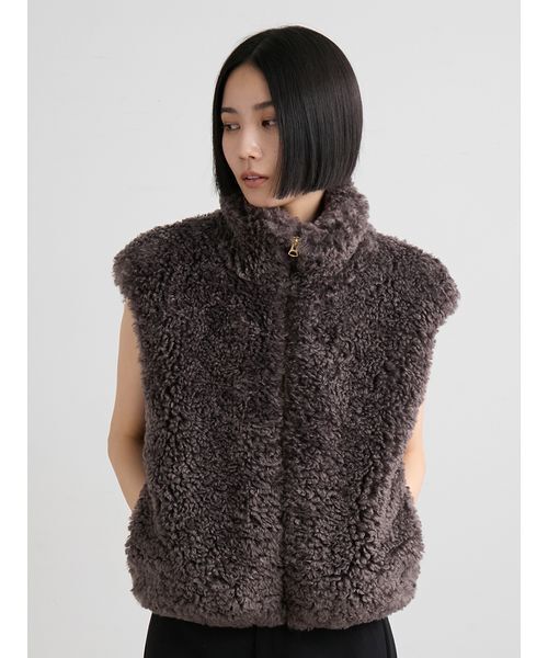 セール】フェイクファージップアップベスト（その他アウター