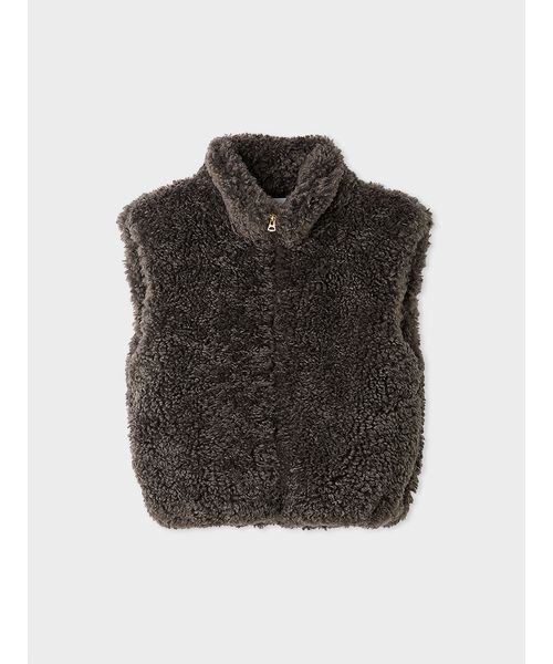 セール】フェイクファージップアップベスト（その他アウター