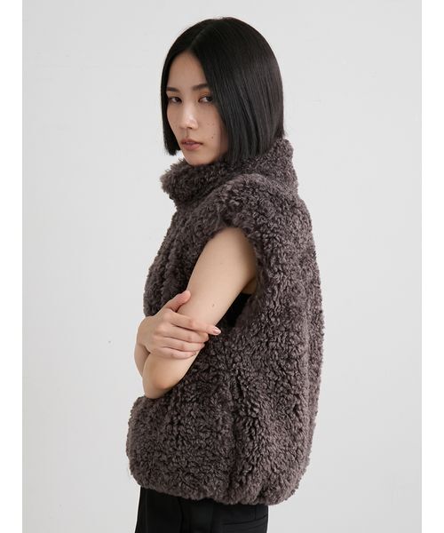 セール】フェイクファージップアップベスト（その他アウター