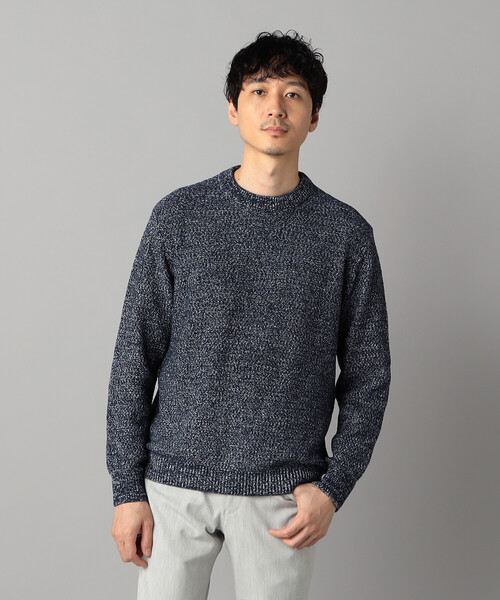 COMME CA MEN（コムサメン）の「メランジ クルーネックニット（ニット/セーター・メンズ・ブラック/ネイビー/ライトグレー・M/L）」の3枚目の写真